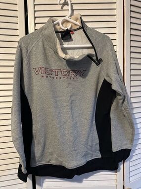 Victory Motorcycles Women's Gray Fleece Pullover Hoodie